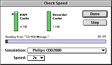 Prima di iniziare una masterizzazione è bene verificare che tutto fili liscio, usando Check speed. La punizione per chi non  verifica è un CD da buttare.
