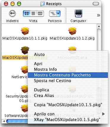 Dentro ogni aggiornamento inviato da Apple si trova una bolla di consegna
