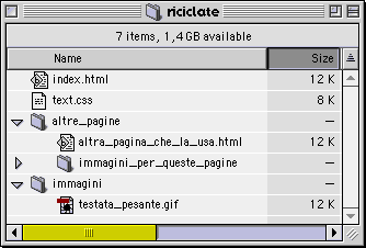 Una immagine che pesa diversi KB viene messa, da sola, nella pagina home. La stessa immagine viene poi inserita anche in altre pagine successive. Poiché è già stata scaricata quando viene incontrata essa viene disegnata immediatamente a vid