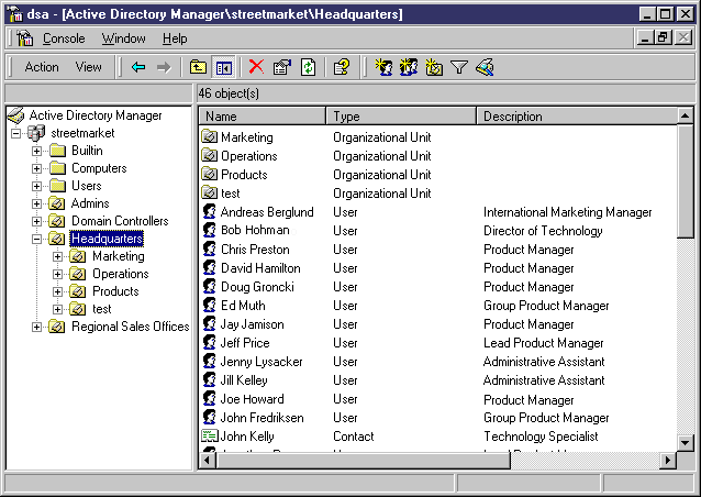 Nel cuore di Windows 2000 Server sta il servizio Active Directory, una base dati per lamministrazione delle risorse e degli utenti di rete locale.